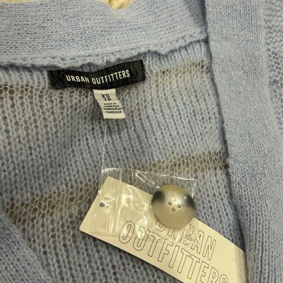 Urban Outfitters Lightweight Light blue oversized cardigan Size XS New - Picture 6 of 9